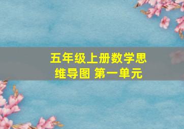 五年级上册数学思维导图 第一单元